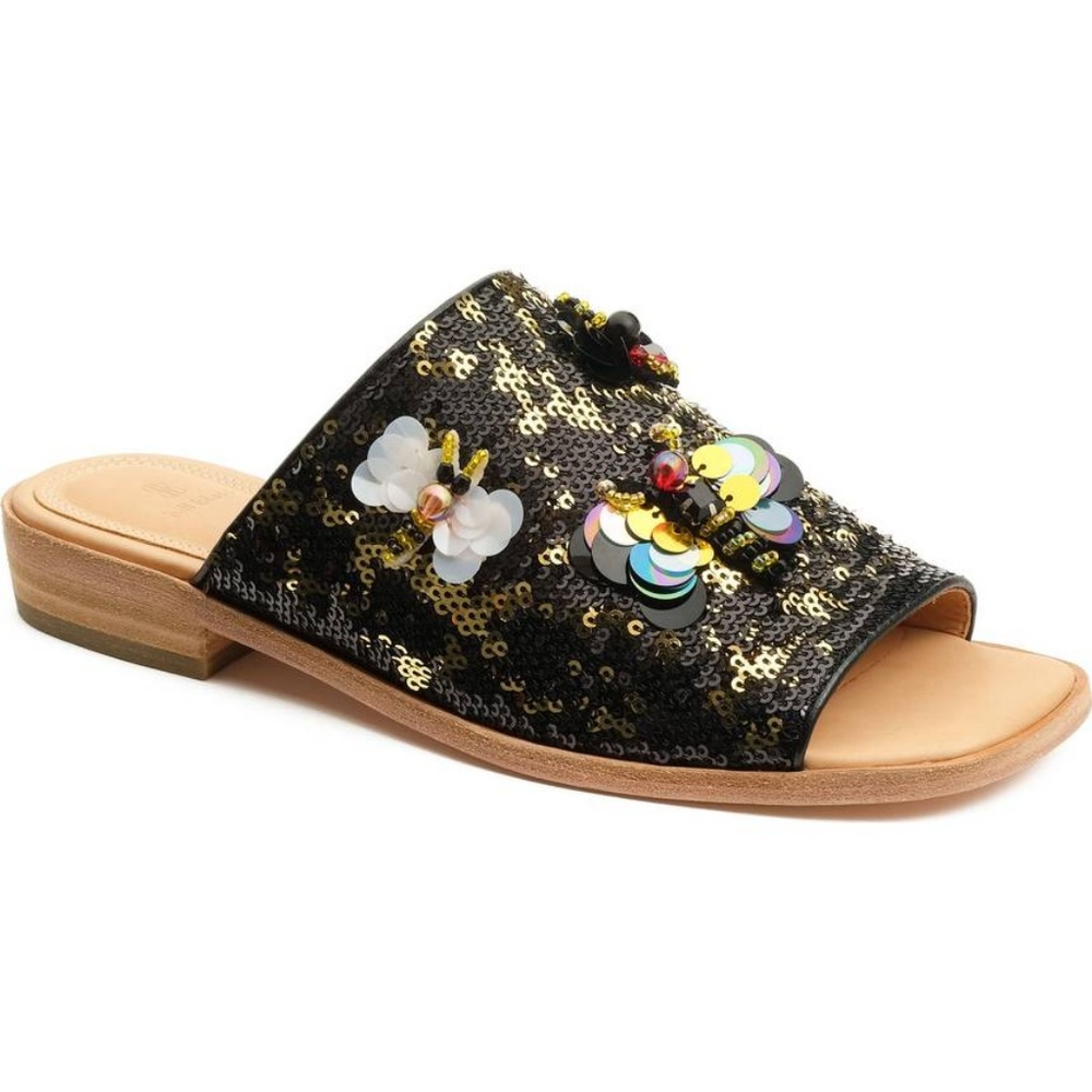 Anthropologie BILL BLASS NIKI SEQUIN SLIDE SANDALS